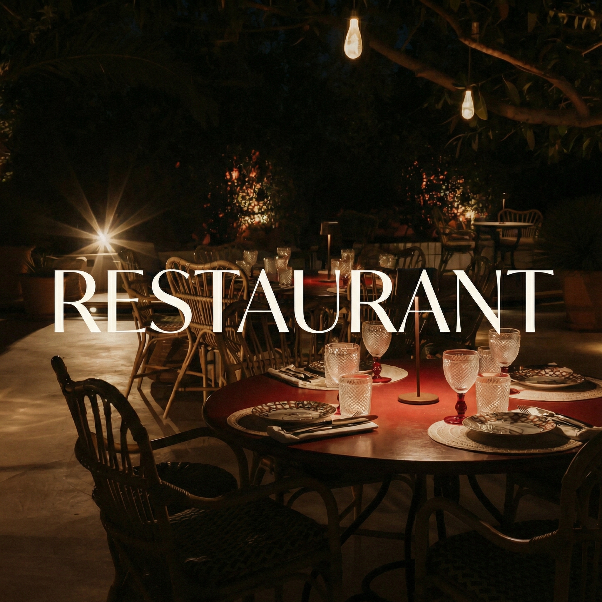 Restaurant table setting