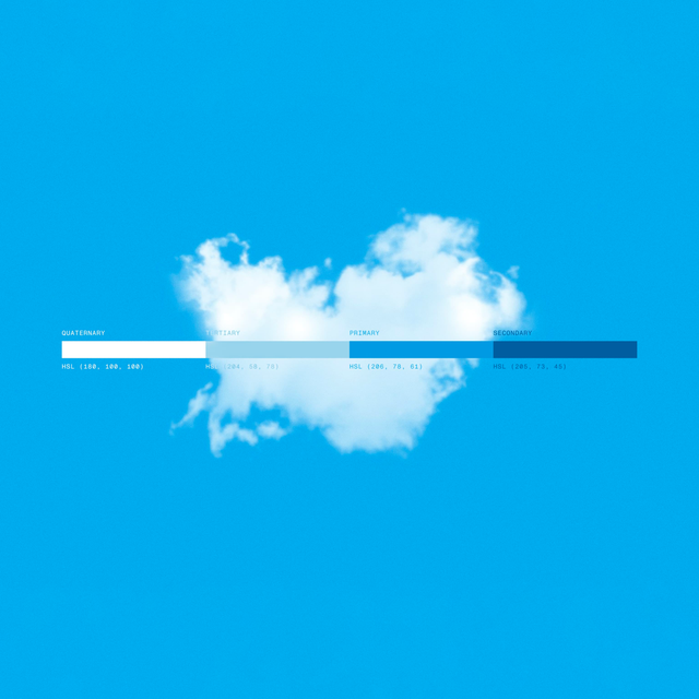 Clean cloud-like landing page interface visual