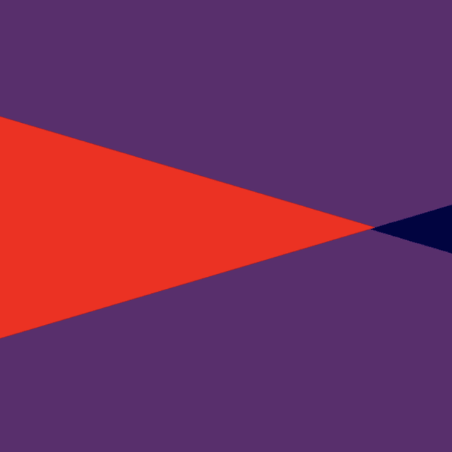 Directional red abstract visual representing a clear website journey