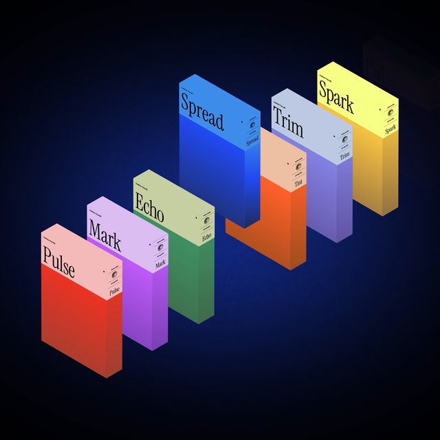 Colorful marketing tabs and interface cards