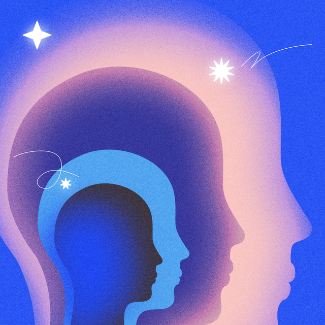 AI head illustration for assisted review workflows