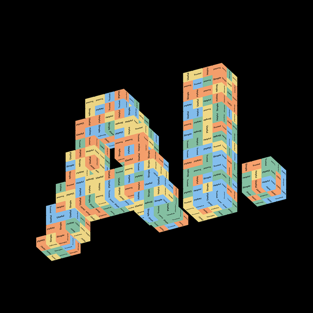 AI typographic interface graphic